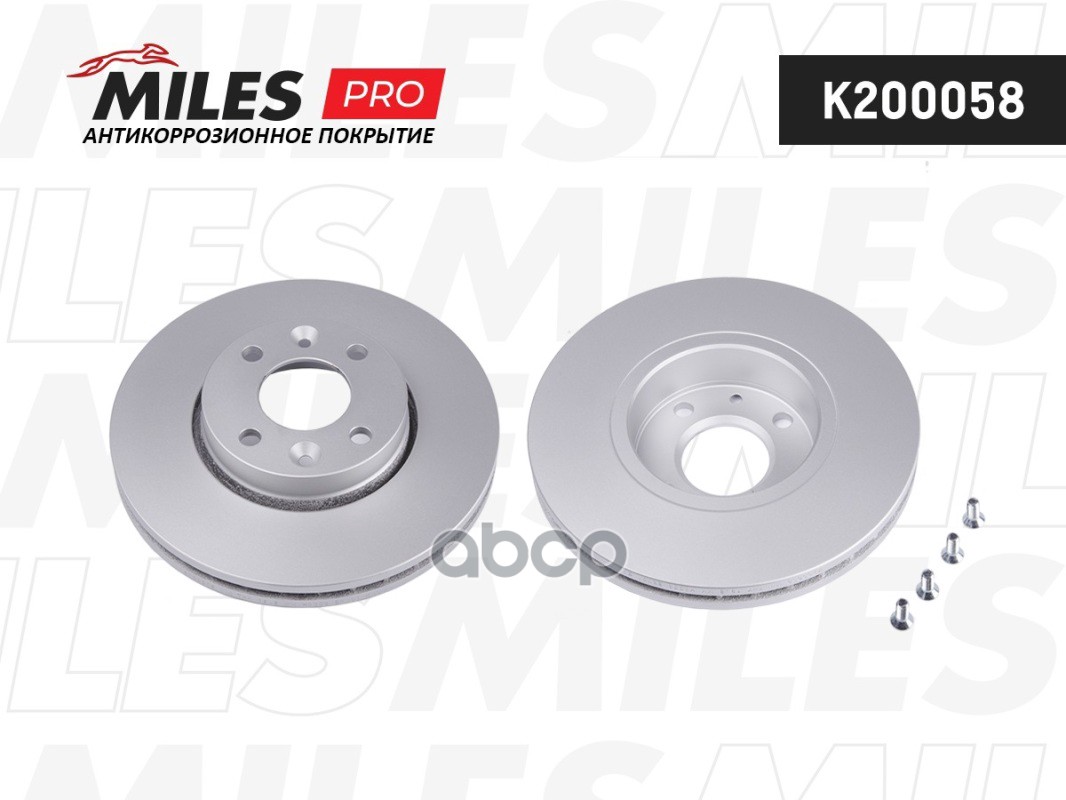 Диск тормозной NISSAN MICRA 03-/NOTE 06-/RENAULT MEGANE 03-/CLIO 05- перед.вент. Miles арт. k200058