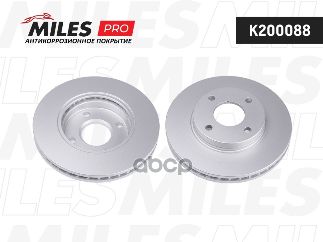 Диск тормозной FORD FOCUS 98>05/FUSION 1.4/1.6 01> передний вентилируемый Miles арт. k200088