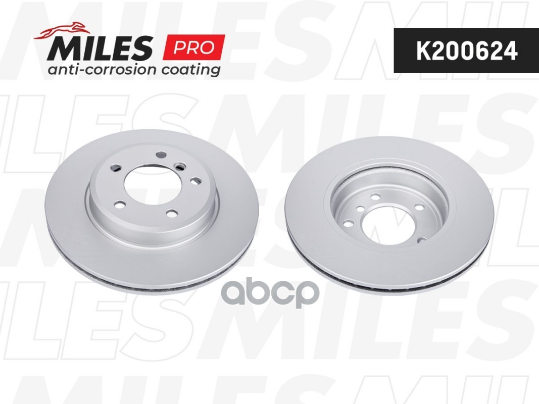 Диск тормозной передний вентилируемый  BMW 3 E46 318-328 98-/Z4 2.5-3.0 03- D=300 мм. (ISO 9001). Miles арт. k200624