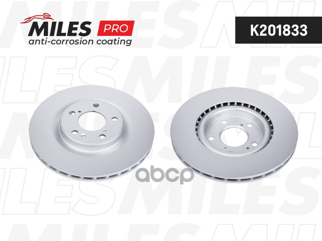 Диск тормозной передний вентилируемый Miles арт. K201833