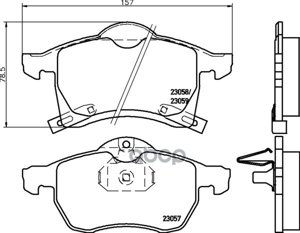 Колодки Тормозные Дисковые К-Т 4 Шт. Mdb1907 Mintex арт. MDB1907