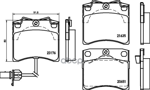 Колодки Тормозные Дисковые К-Т 4 Шт. Mdb2095 Mintex арт. MDB2095