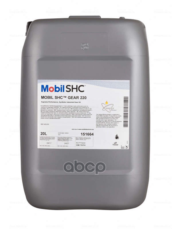 Масло Редукторное Mobil Shc Gear 220 20 Л 151655 Mobil арт. 151655
