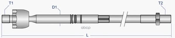 Тяга рулевая L=R (без наконечника) BMW E60 MOOG BM-AX-3683 Moog арт. BM-AX-3683