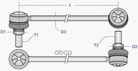 Тяга стабилизатора R MOOG DE-LS-3896 Moog арт. DE-LS-3896