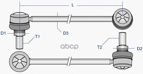 Тяга стабилизатора передняя R MOOG HY-LS-2233 Moog арт. HY-LS-2233