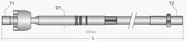 Тяга рулевая L=R (без наконечника) MB M-Class (W163) all 98-05 MOOG ME-AX-0979 Moog арт. ME-AX-0979