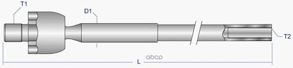 Тяга рулевая L=R (без наконечника) PEUGEOT 406 all 95-> MOOG PE-AX-0847 Moog арт. PE-AX-0847