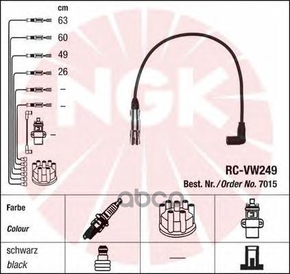 Комплект в/в проводов RC-VW249 NGK арт. 7015