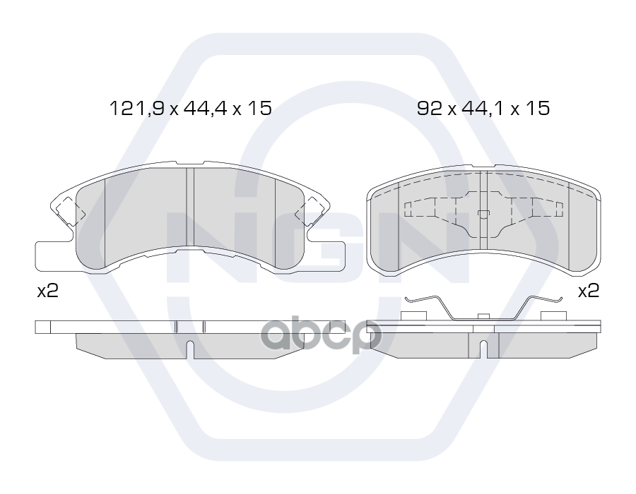 Колодки тормозные керамические  передние DAIHATSU Cuore VI-VII 03> / Trevis 1.0 06>  MITSUBISHI Mira NGN арт. 3501376