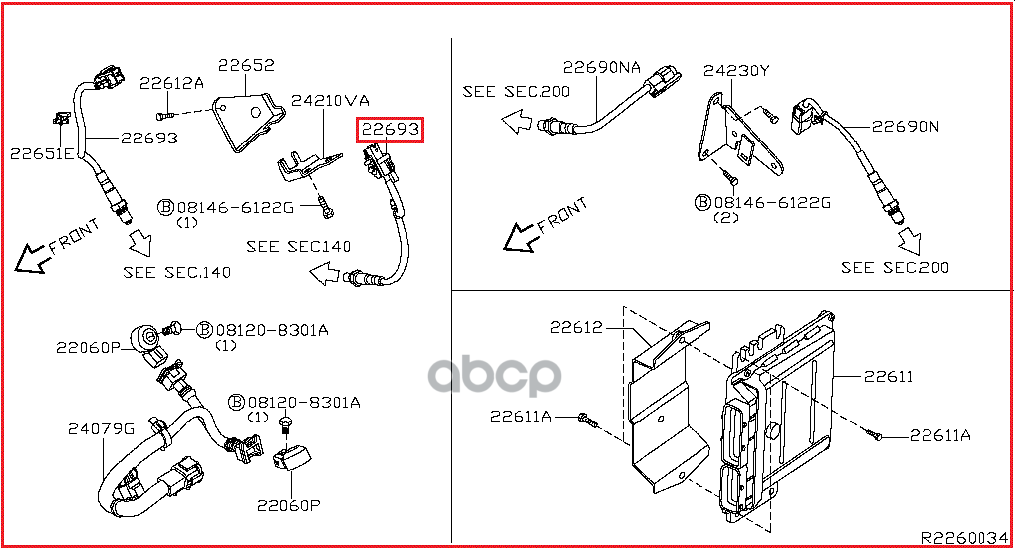 Датчик Кислородный NISSAN арт. 226931AA0A