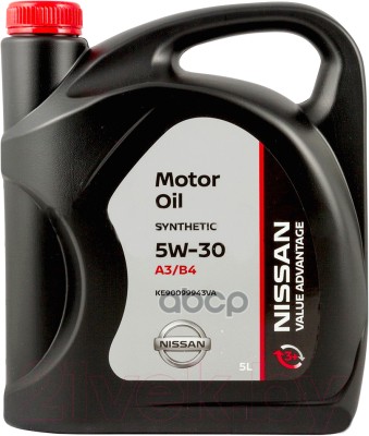 NISSAN Масло Моторное Синтетическое Va 5W30 Api Sl/Cf, Acea A3/B4 5Л