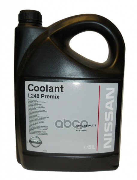 Антифриз зеленый готовый NISSAN Coolant L248 Premix 5л KE902-99945 NISSAN арт. KE902-99945