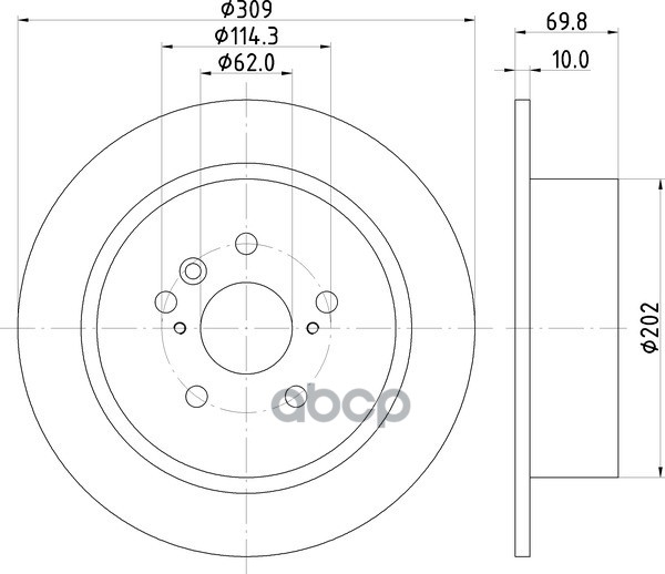 Диск Тормозной | Зад | NISSHINBO арт. ND1130K