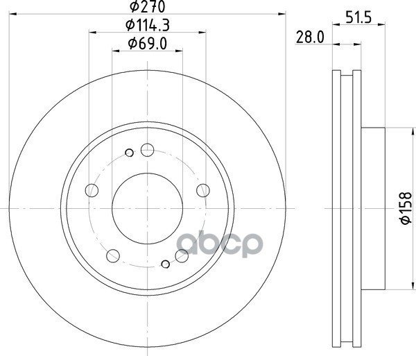 Диск Тормозной | Перед | NISSHINBO арт. ND3028K