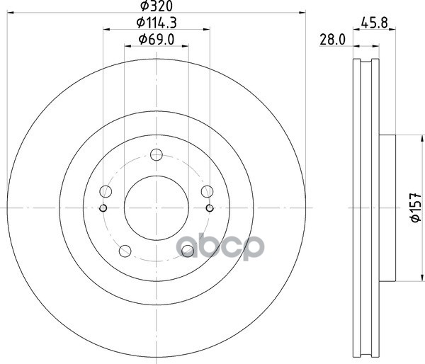 Диск Тормозной | Перед | NISSHINBO арт. ND3049K