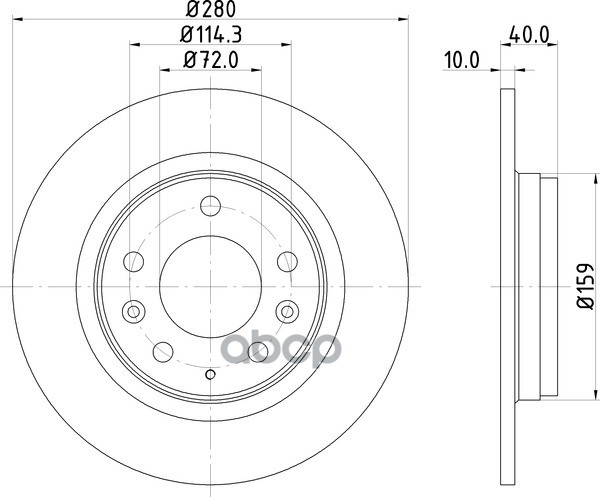 Диск Тормозной | Зад | NISSHINBO арт. ND5014