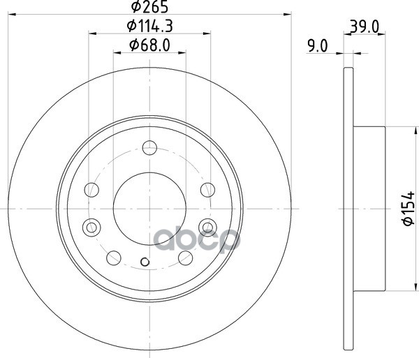 Диск Тормозной | Зад | NISSHINBO арт. ND5043K