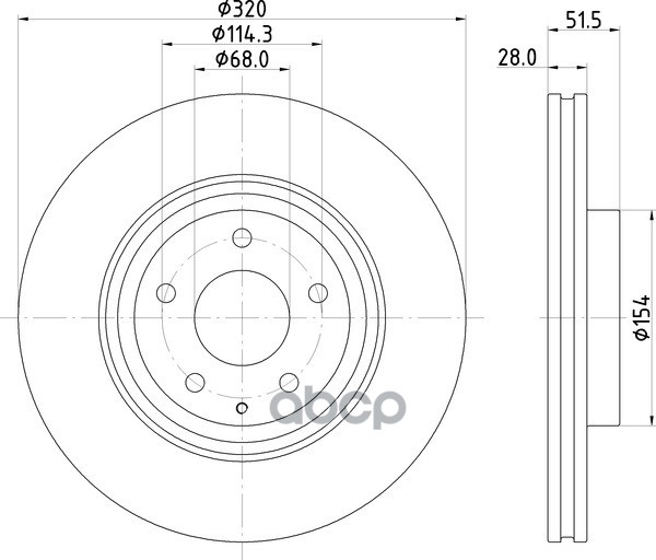 Диск Тормозной | Перед | NISSHINBO арт. ND5044K