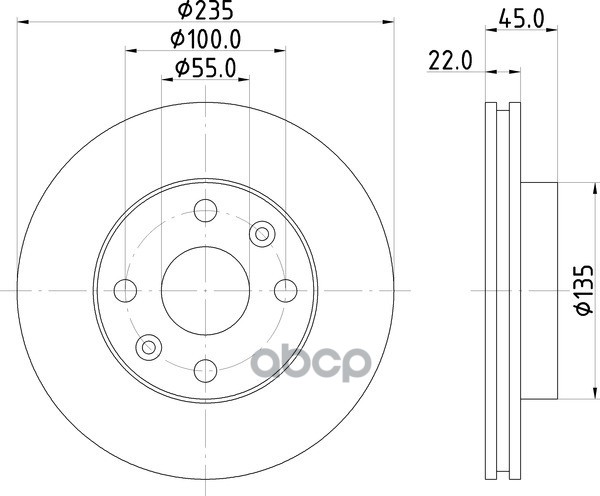 Диск Тормозной | Перед | NISSHINBO арт. ND6016K
