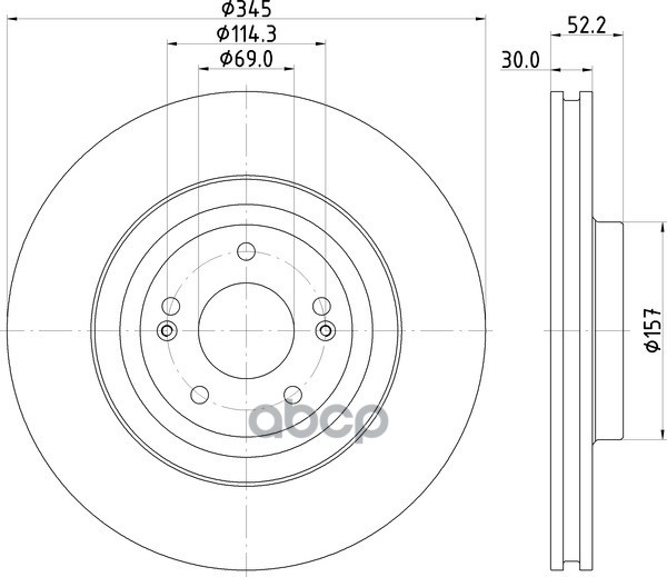 Диск Тормозной | Перед | NISSHINBO арт. ND6105K
