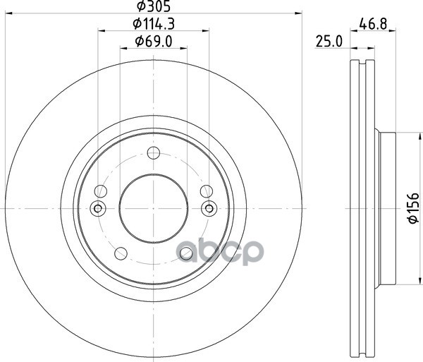 Диск Тормозной | Перед | NISSHINBO арт. ND6112K
