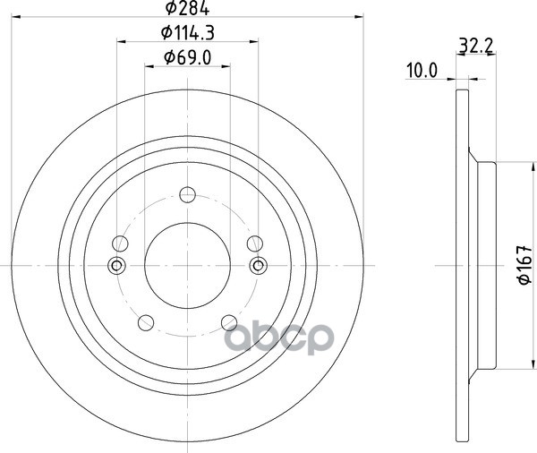 Диск Тормозной | Зад | NISSHINBO арт. ND6117K