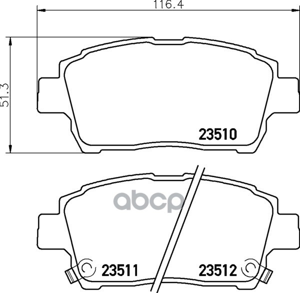 Колодки тормозные дисковые передн.CELICA (_T23_)  COROLLA (_E12_)  COROLLA Estate (_E12_)  COROLLA S NISSHINBO арт. np1005