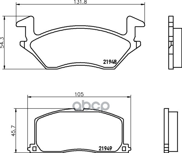Колодки Тормозные Дисковые | Перед | (Pf-1256) NISSHINBO арт. NP1051