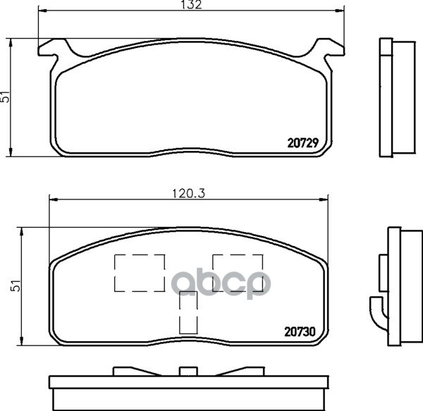 Колодки Тормозные Дисковые Передн.coaster Bus (_B2_  _B3_)  Dyna 200 Platform/Chassis  Dyna Bus (_U3 NISSHINBO арт. np1121