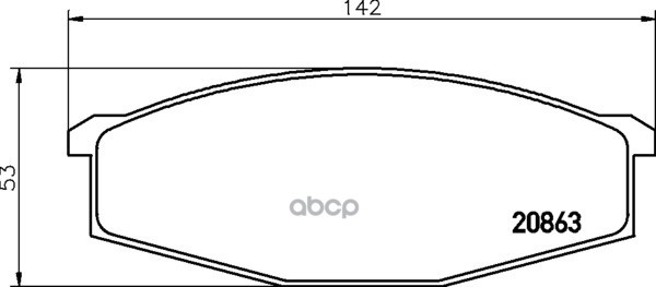 Колодки Тормозные Дисковые | Перед | NISSHINBO арт. NP2003