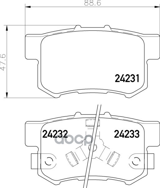 Колодки тормозные дисковые задн.ACCORD VII (CL  CN)  ACCORD VII Tourer (CM  CN)  CROSSTOUR  CR-V II NISSHINBO арт. np8037