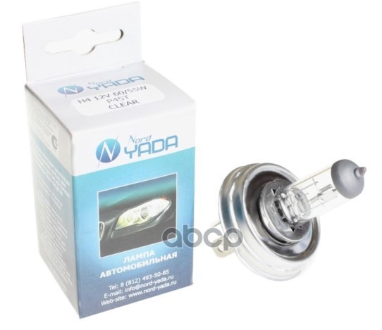 Лампа H4 12V 60/55W Clear P45t NORD YADA арт. 900107