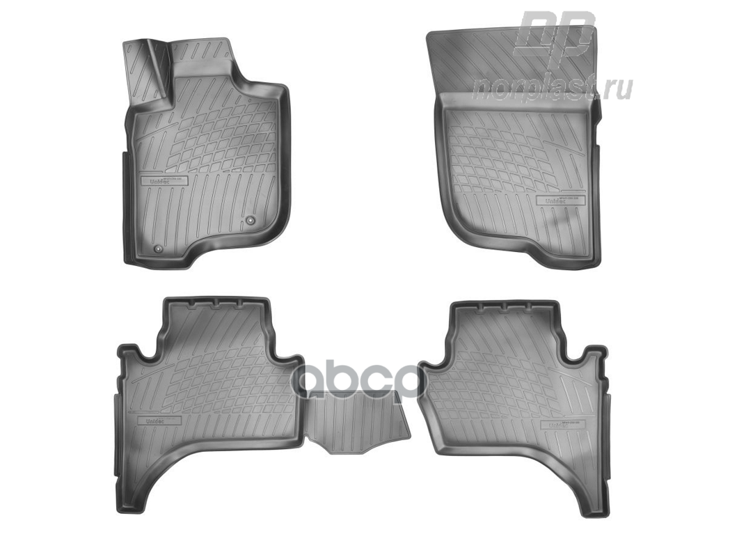 Коврики салонные для Mitsubishi L200 IV 3D (2006-2015) Fiat Fullback 3D (2016) NORPLAST арт. npa11-c59-330