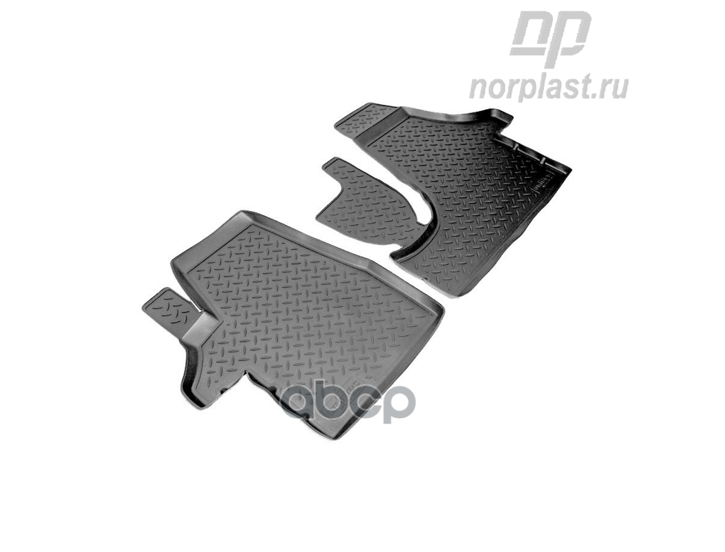 Коврики салонные для Volkswagen T5 (2003) (пер, 2 мест) Volkswagen T6 (Caravelle) (2015) (пер, 2 мест) NORPLAST NPL-Po-95-85 ...