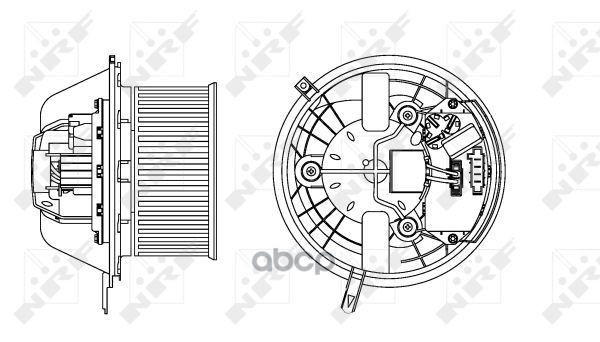 Вентилятор отопителя BMW 1 2.0D 05- 34169 NRF арт. 34169