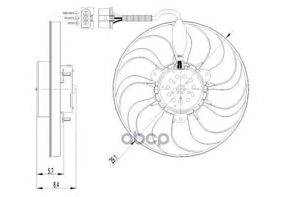 Вентилятор, Охлаждение Двигателя NRF арт. 47398