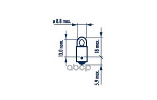 Лампа Накаливания 10Шт В Упаковке T2w 12V 2W Ba9s Narva арт. 17053