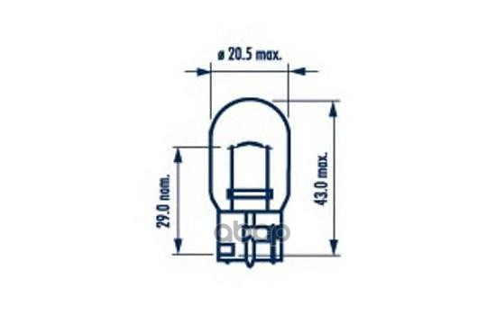 лампа! 21W 12V W3X16D Narva арт. 17632