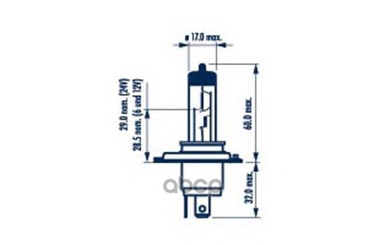 Лампа Головного Света H4 24V (Блистер 1 Шт ) Narva арт. 48892