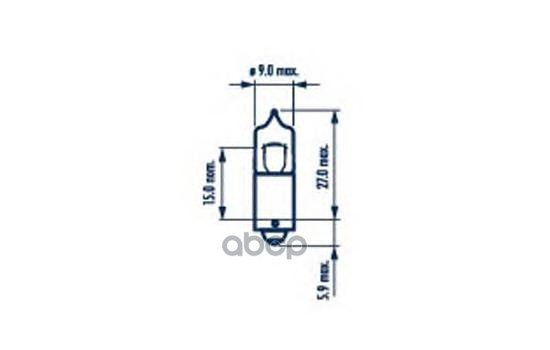 лампа! (H6W) 12V 6W BAX9s галогенная для стояночных огней и поворотников Long Life Narva арт. 68162