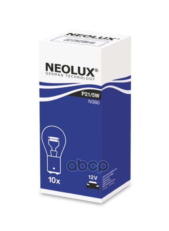 Лампа 12V P21/5W 21/5W Bay15d Neolux Standart 1 Шт. Картон N380 Neolux арт. N380