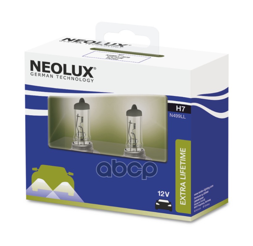 ЛАМПА ГАЛОГЕНОВАЯ 55w 12v px26d 10x2 1a ( поштучно) Neolux арт. N499LL2SCB