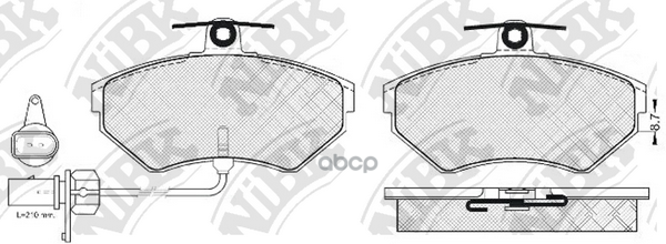 Колодки тормозные дисковые NiBK арт. PN0023W