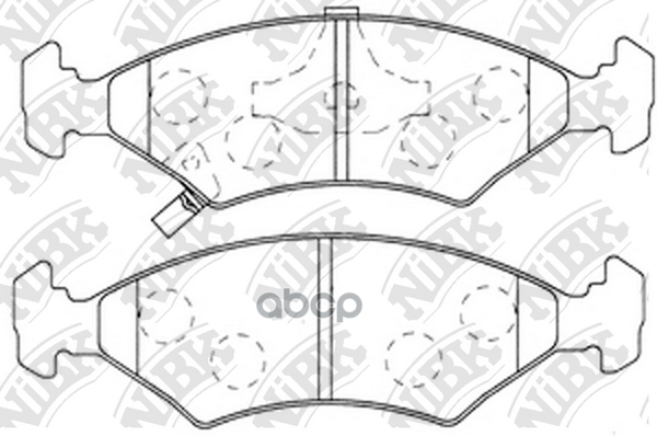 Колодки тормозные дисковые CHEVROLET COBALT 1.5 2014 -   KIA SPORTAGE 2.0 1994 - 2003  KIA SPECTRA 1 NiBK арт. pn0051