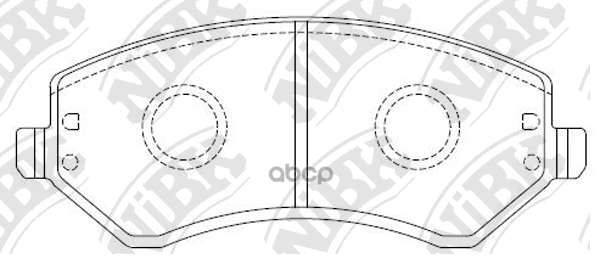 Колодки тормозные дисковые CHRYSLER VOYAGER 2.4 2000 - 2008  DODGE CARAVAN 3.3 2001 - 2007  CHRYSLER NiBK арт. pn0058