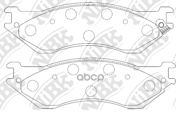 Колодки тормозные дисковые LINCOLN NAVIGATOR 5.4 1997 - 2002 NiBK арт. pn0079