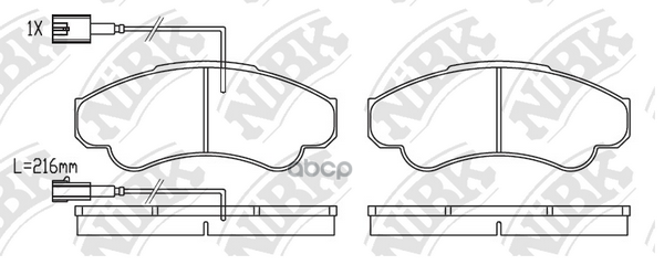 Колодки тормозные дисковые NiBK арт. PN0220W