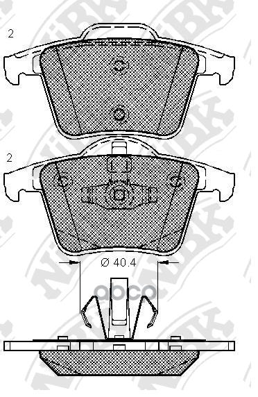 Колодки задние (VOLVO XC90 2.4-4.4 02-) PN0358 NiBK арт. PN0358