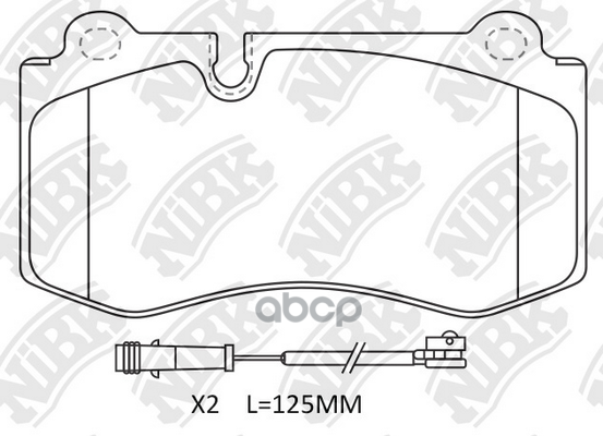 Колодки тормозные дисковые JEEP GRAND CHEROKEE 6.1 2006 - 2010 NiBK арт. pn0453w